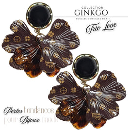 Kit boucles d'oreilles - Collection Gingko - Trio Love