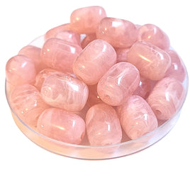 6 - Rolls cylindres en acrylique - Agate rose marbré