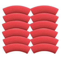 Perle tube incurvé cannelé, Fraise