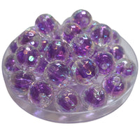11 - Boules Nid d'abeilles en acrylique, Violet 16MM