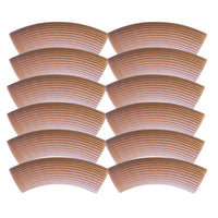 Perle tube incurvé cannelé, Taupe Rosé