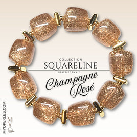 Kit bracelet  - Collection SquareLine - Champagne rosé