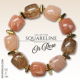 Kit bracelet  - Collection SquareLine - Or rose