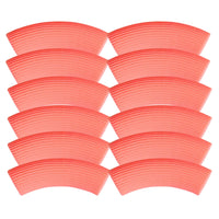 Perle tube incurvé cannelé, Fleur de Pêcher