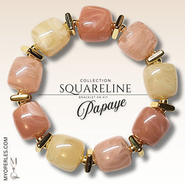 Kit bracelet  - Collection SquareLine - Papaye