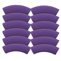 Perle tube incurvé cannelé, Mauve