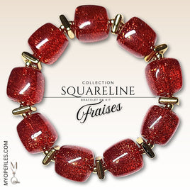 Kit bracelet  - Collection SquareLine - Fraises