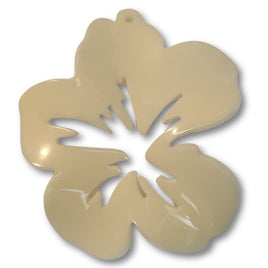 1 - Pendentif fleurs Hibiscus Ivoire