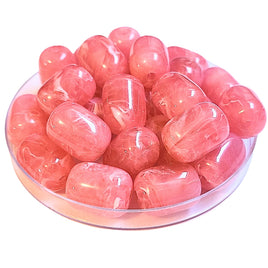 7 - Rolls cylindres en acrylique - Rose marbré