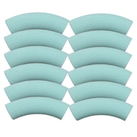 Perle tube incurvé cannelé, Pacific Pastel