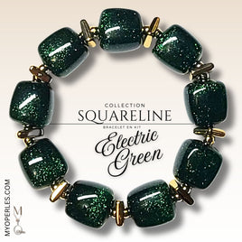 Kit bracelet  - Collection SquareLine - Electric green