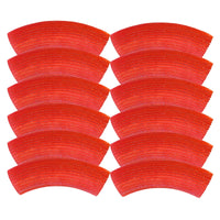 Perle tube incurvé cannelé, Grenadine