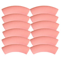 Perle tube incurvé cannelé, Rose Sakura