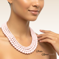 2- Boules en verre 4mm, Ivoire x1 fil de 40cm