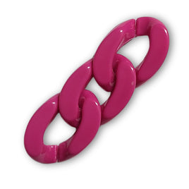 8 - Maillons 29MM, Rose fuchsia
