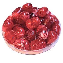 8 - Rolls cylindres en acrylique - Framboise marbré