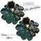 Kit boucles d'oreilles - Collection Gingko - Trio Vert foncé