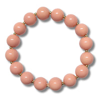 9- Boules en verre 10mm, Saumon clair