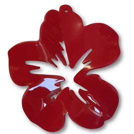 4 - Pendentif fleurs Hibiscus Rouge