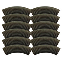 Perle tube incurvé cannelé, Vert Militaire