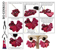 Kit boucles d'oreilles - Collection Gingko - Trio Blanc