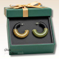 Supports courbes pour créoles C, Noir mat