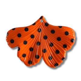 4 -Pendentif Ginkgo à pois, Orange