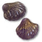 15 - Perle coquillage, Lavande satin marbré