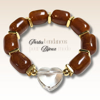 19 - Rolls cylindres en acrylique - Miel foncé marbré