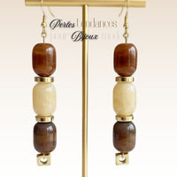 19 - Rolls cylindres en acrylique - Miel foncé marbré