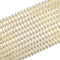 2- Boules aplaties en verre 12mm, Abacus Ivoire nacré