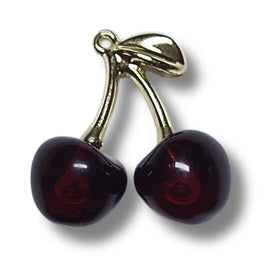 Pendentifs cerises, rouge,  Réf GOUR-15