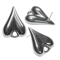 Boucles d'oreilles Cœurs LOVE², 26MM - CCB argent