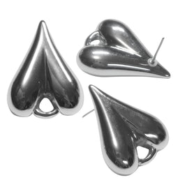 Boucles d'oreilles Cœurs LOVE², 26MM - CCB argent