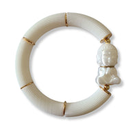Bracelet Bouddha, Blanc cassé