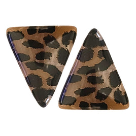 6- Khéops triangle à 2 trous, Léopard Beige