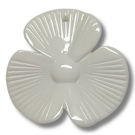 24- Pendentif fleurs 3 pétales, Trèfle Blanc