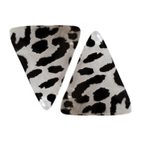 18- Khéops triangle à 2 trous, Léopard Quartz Blanc