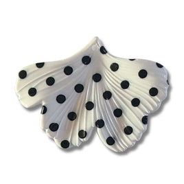 1 -Pendentif Ginkgo à pois, Blanc