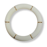 Bracelet Cannelé monocolore, Blanc Cassé