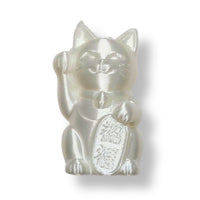 12- Chat chanceux Neko, Blanc cassé