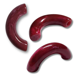 8 - Tubes courbes pour créoles C, Bordeaux marbré