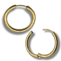 21MM x 2.5mm - Créoles boucles d'oreilles, dorées Réf AP40
