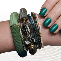 Bracelet Bouddha, Rouge Carmin