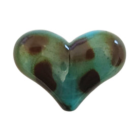 32 - Cœur en acrylique, Léopard canard