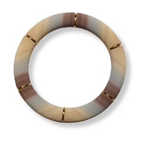 Bracelet Cannelé monocolore, Cappuccino Dégradé