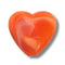 36 - Cœur en acrylique, Orange marbré 27MM