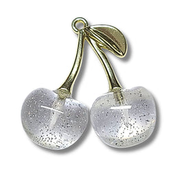 Pendentifs cerises, cristal glitter, Réf GOUR-10