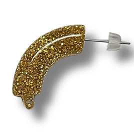 Supports courbes pour créoles C, Glitter doré