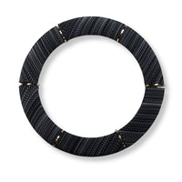 Bracelet Cannelé monocolore, Chiné Gris Noir